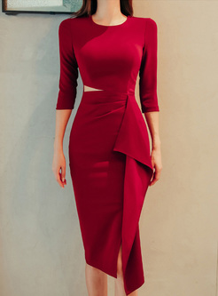 Sexy Waist Hollow Out Pencil Dresses
