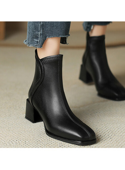 Pointed Toe Block Heel Womens Boots