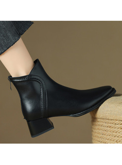 Pointed Toe Block Heel Womens Boots