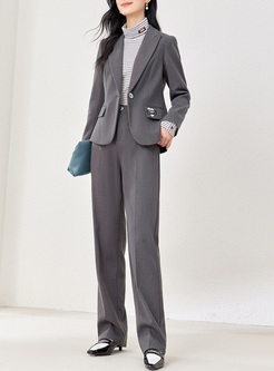 Work Hearts Embroidered Blazers & Pants Women