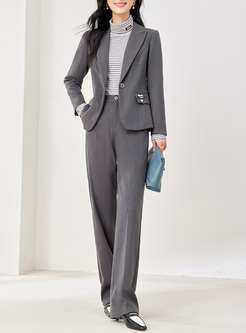 Work Hearts Embroidered Blazers & Pants Women