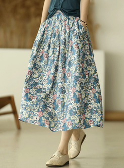 Vintage Flower A-line Skirts