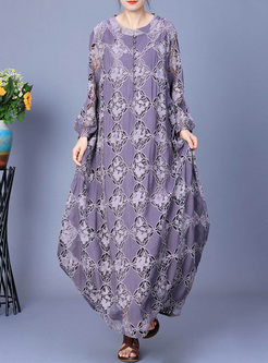 Microfiber Water Soluble Lace Maxi Dresses