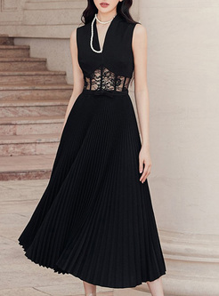 Sexy Lace Waist Hollow Out Dresses
