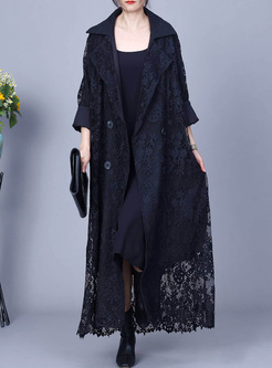 Classy Water Soluble Lace Trench Women