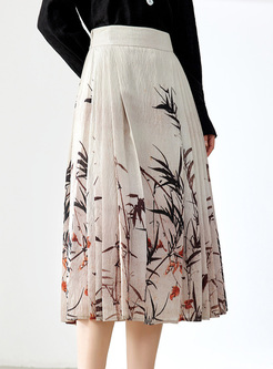 Hot Printed High Waisted Horse-face Skirts