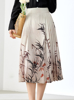Hot Printed High Waisted Horse-face Skirts
