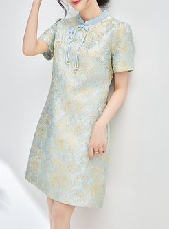 Heritage Jacquard Cheongsam Style Dresses