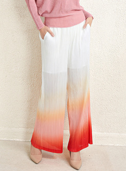 Relaxed Gradient Smocked Women Pants