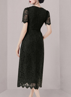Chic Water Soluble Lace Skater Dresses