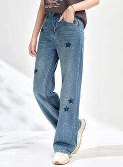 Fashion Star Rhinestones Jeans Women