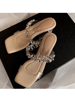 Princess Diamante Slip On Shoes Women