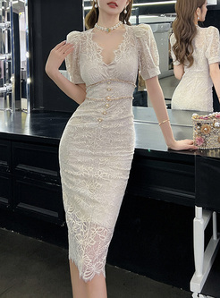 Pretty Water Soluble Lace Corset Dresses