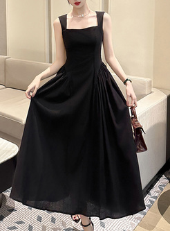 Elegant Smocked Big Hem Maxi Dresses