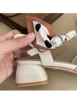 New Silk Scarf Decoration Women Sandals