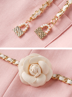 Satin Camellia Chain Belt Tops & Skirts