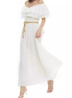 Prom Lace Purfle Long Dresses